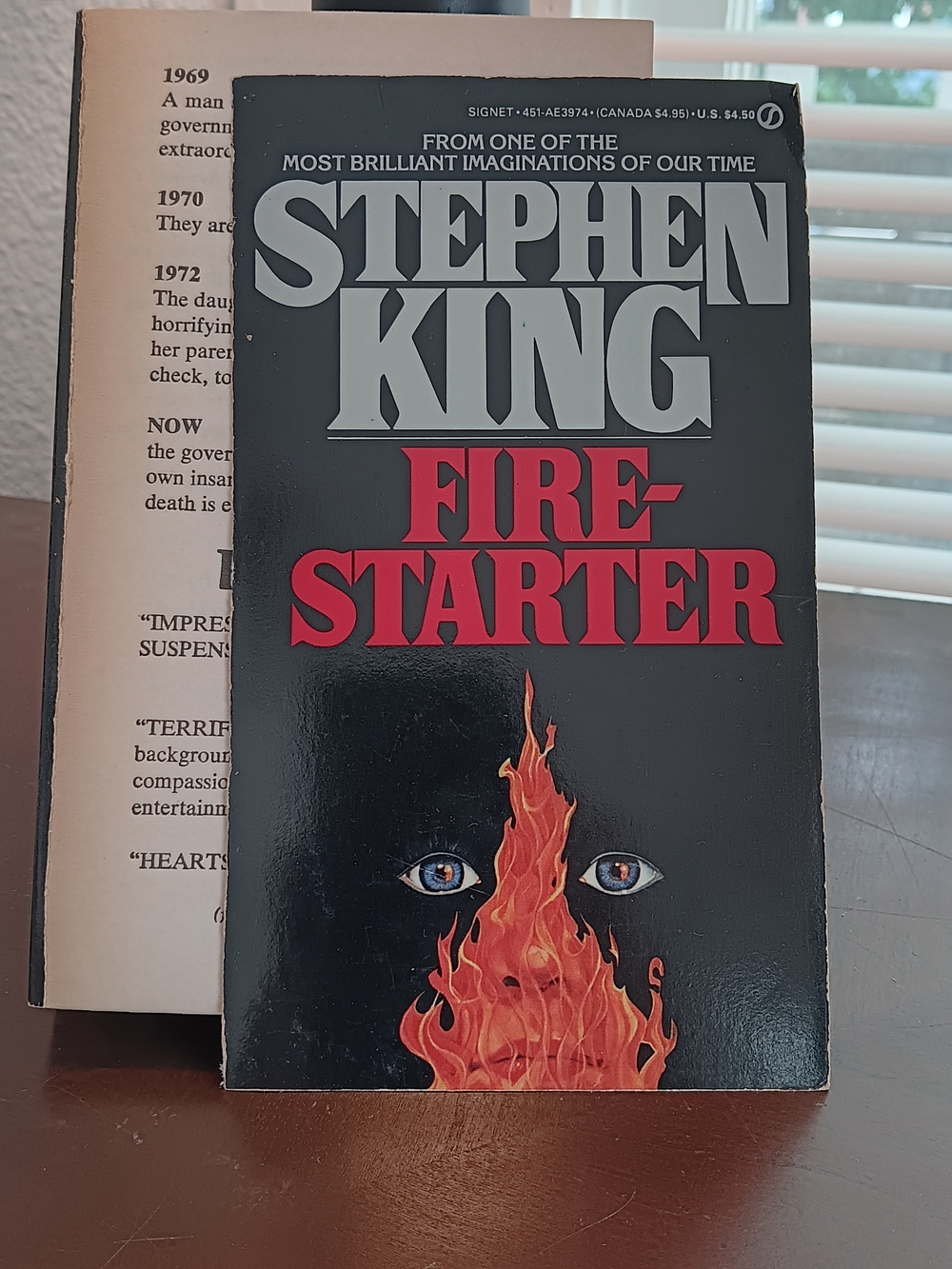 VINTAGE 1981 STEPHEN KING FIRESTARTER SIGNET AE 3974 MASS MARKET PAPERBACK